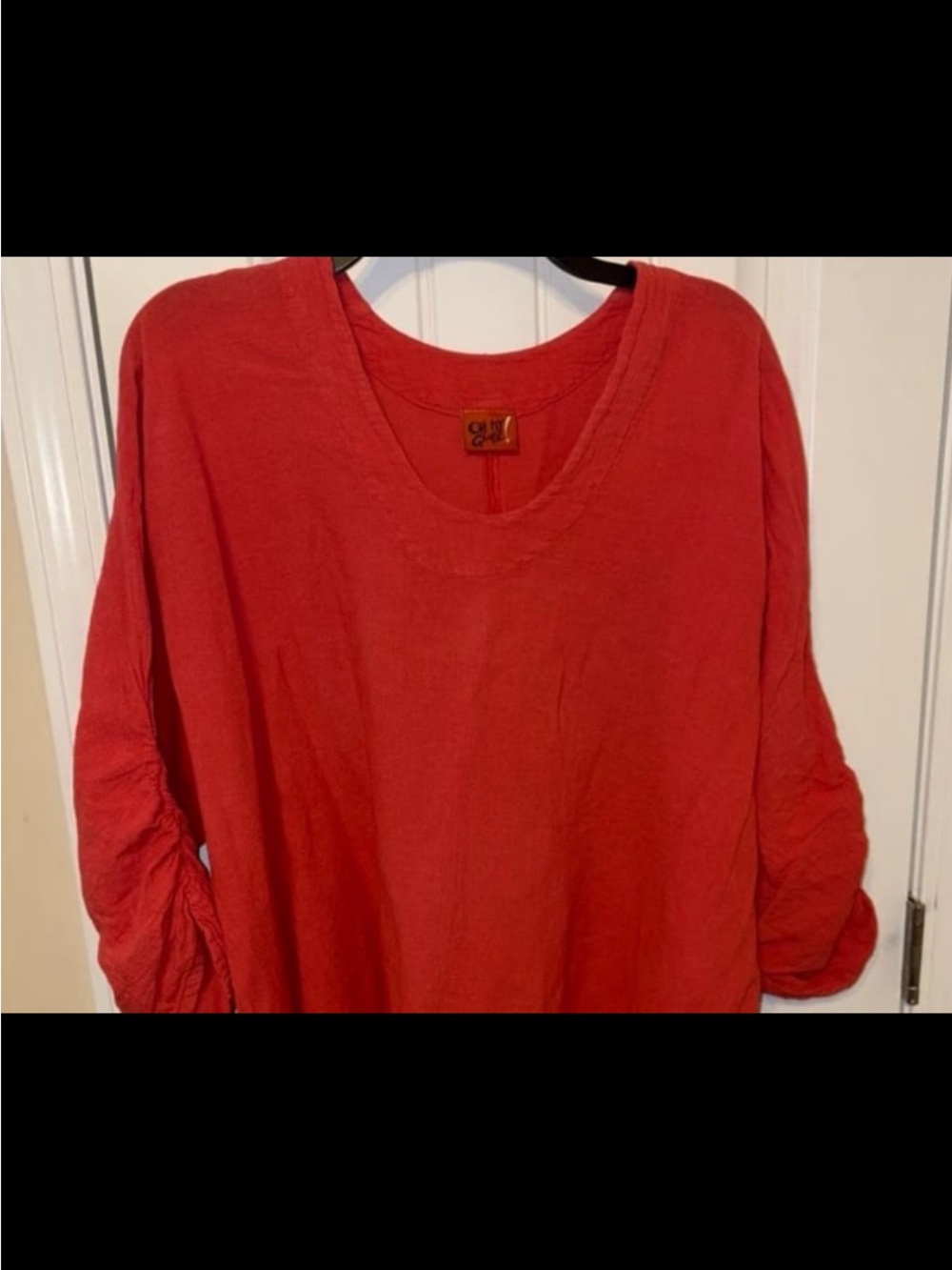 Oh My Gauze! Bold Red Lightweight Long Sleeve Top